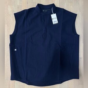 NWT - Figs Rafaela Three Pocket Scrub Top in Navy, Size M